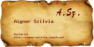 Aigner Szilvia névjegykártya