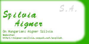 szilvia aigner business card